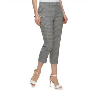 Elle stretchy gingham pull-on back seam Capris